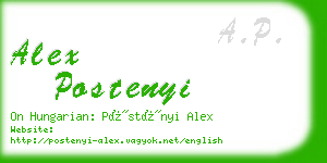 alex postenyi business card